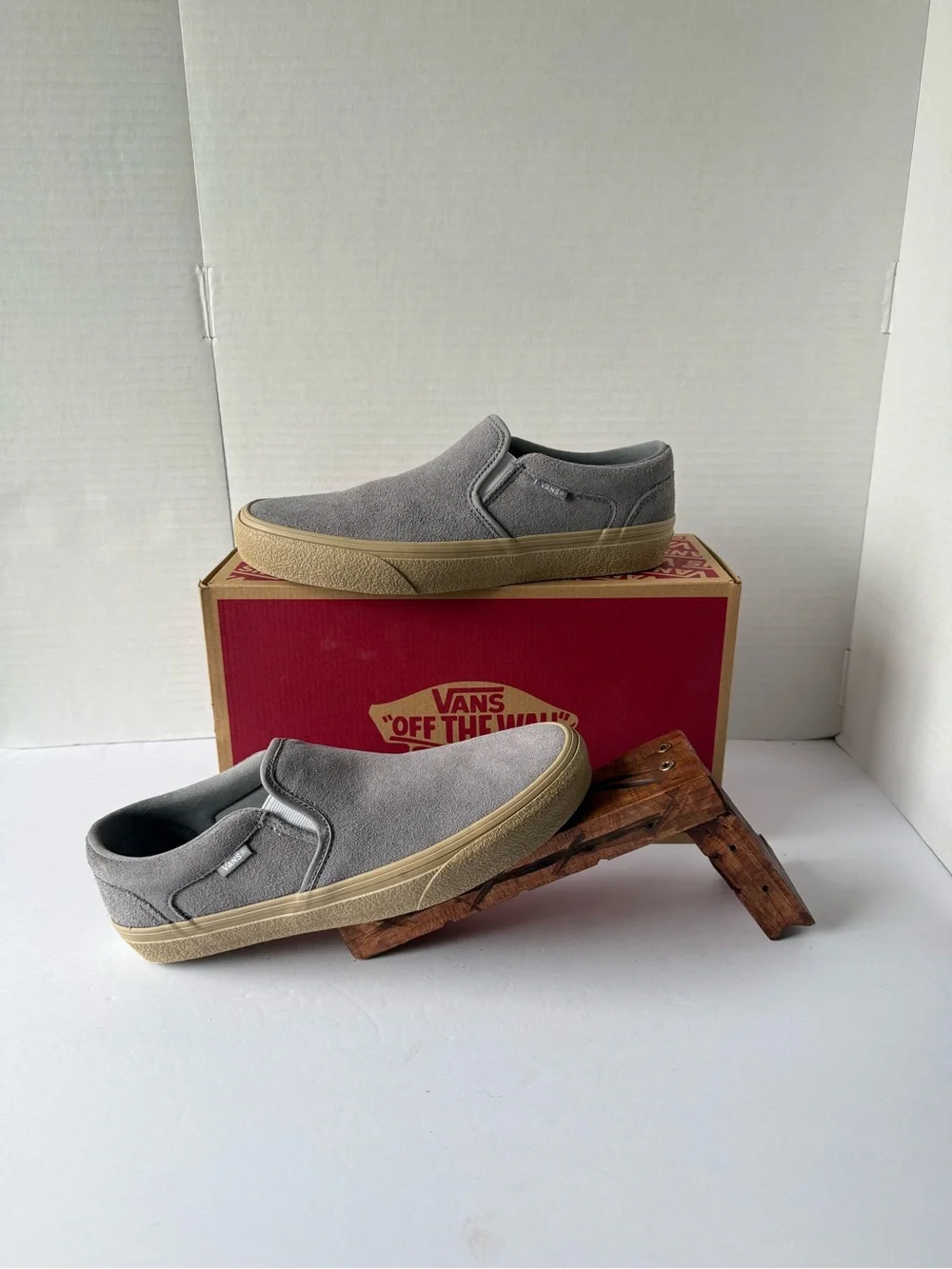 Vans Asher Sneakers Slip On Crepe Frost Gray  Low Top Men’s Size 9 751505 New
